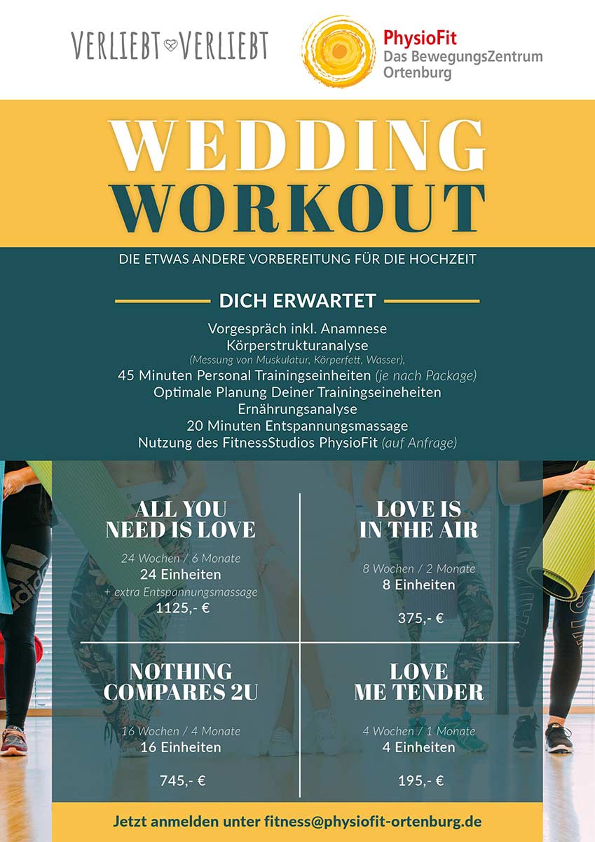 Flyer Wedding Workout Vorderseite